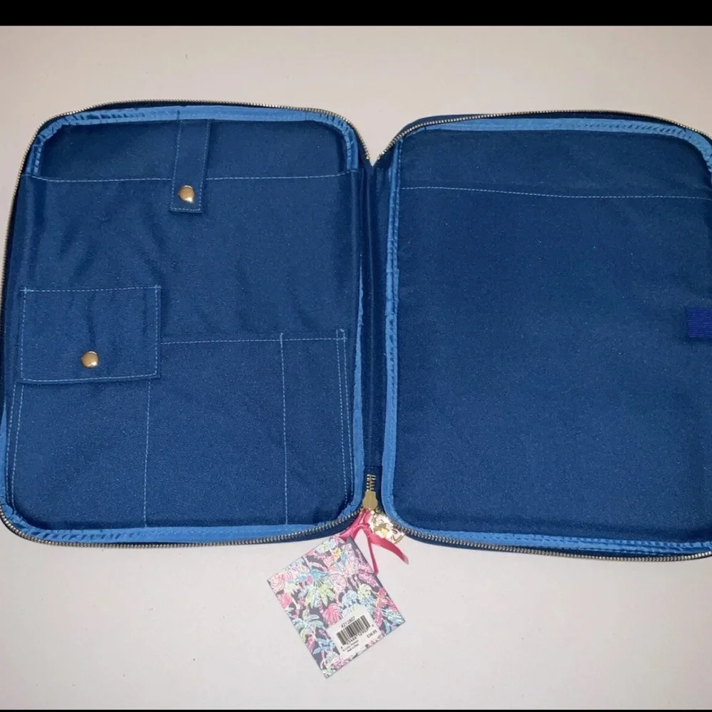 Lilly Pulitzer Blue and Pink Floral Tablet Sleeve